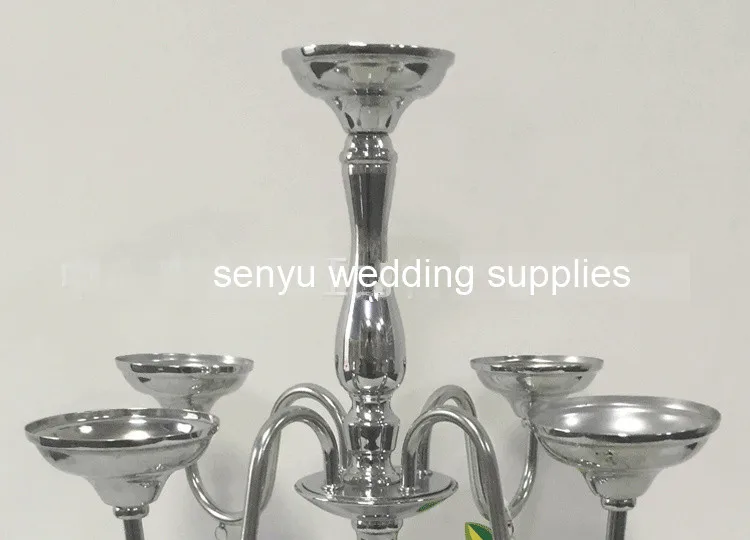 metal chrome candelabra/glass candelabra centerpieces wedding gold/wedding crystal ball candelabra wholesale senyu0355