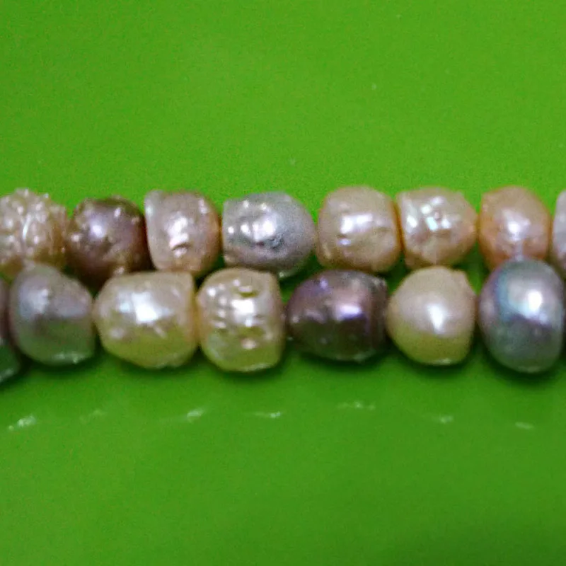16 inches 10-11mm White Drusy Baroque Freshwater Pearls Loose Strand