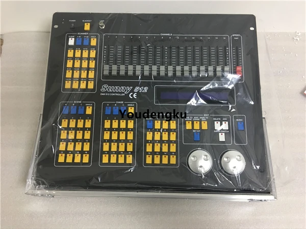 

1 piece with flightcase professional dmx lighting console dmx controller 512 new sunny 512 dmx controller