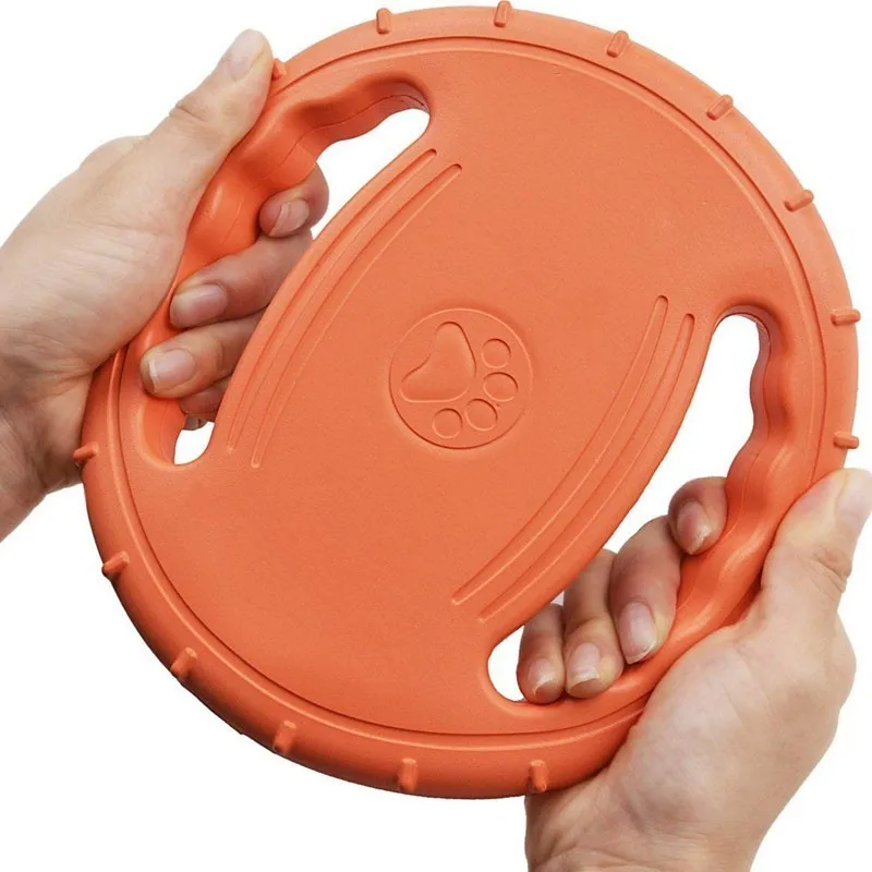 1PC Dog Flying Disc Interactive Rubber Dog Toys Soft Floating Dog Catcher Toy for Pet Training & Chewing