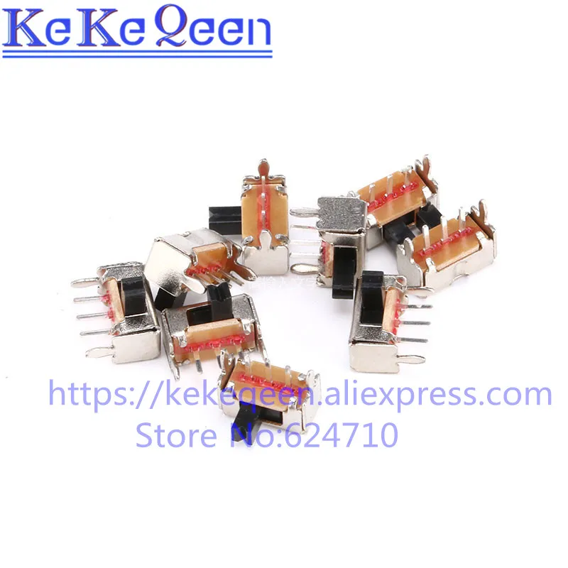 20Pcs/Lot Toggle switch SK12D07VG4 3PINS stents Small toggle switch 4mm high Miniature Slide Switch Side Knob