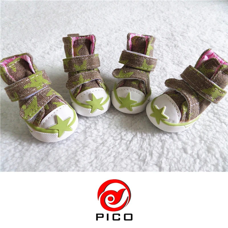 Vendita calda pet dog scarpe stelle carino cucciolo boot outdoor Casual Scarpe Da Ginnastica di tela Teddy cani di piccola taglia scarpe ZL248