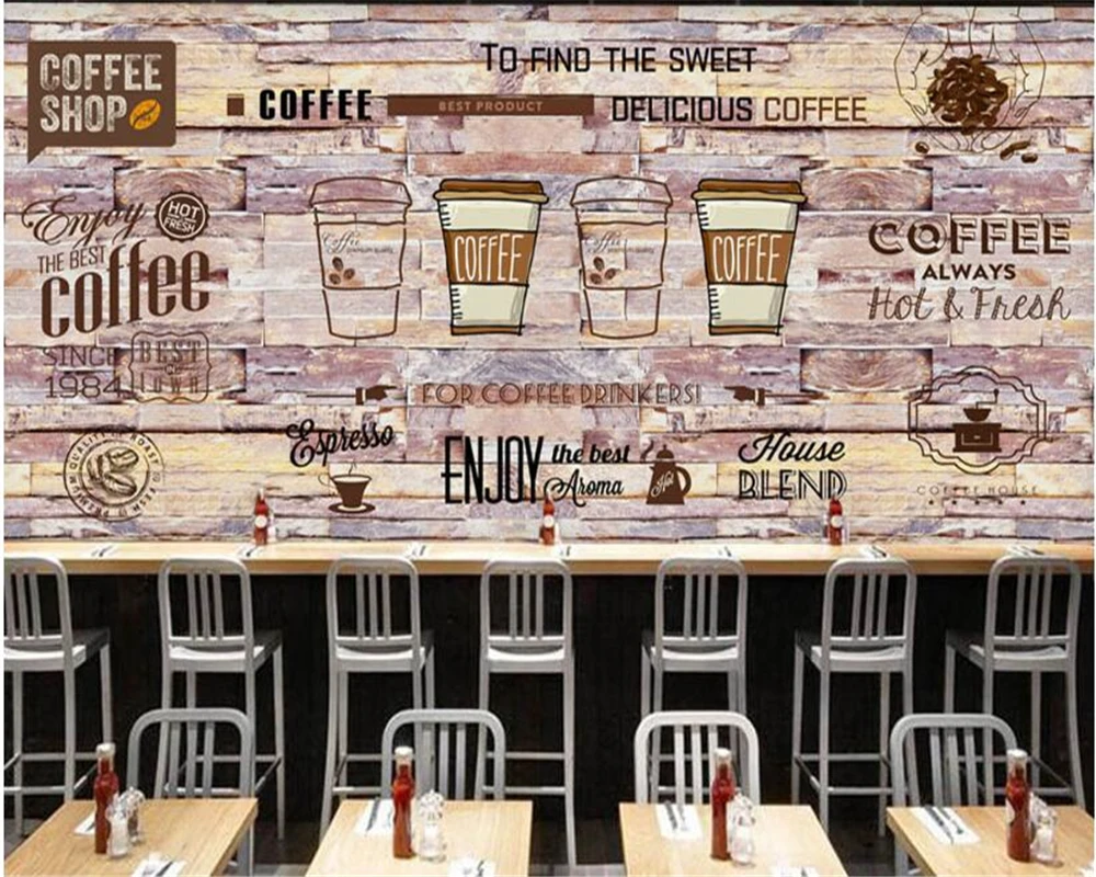 

beibehang Europe and the United States personality fashion three-dimensional wallpaper stone wall paper coffee shop background