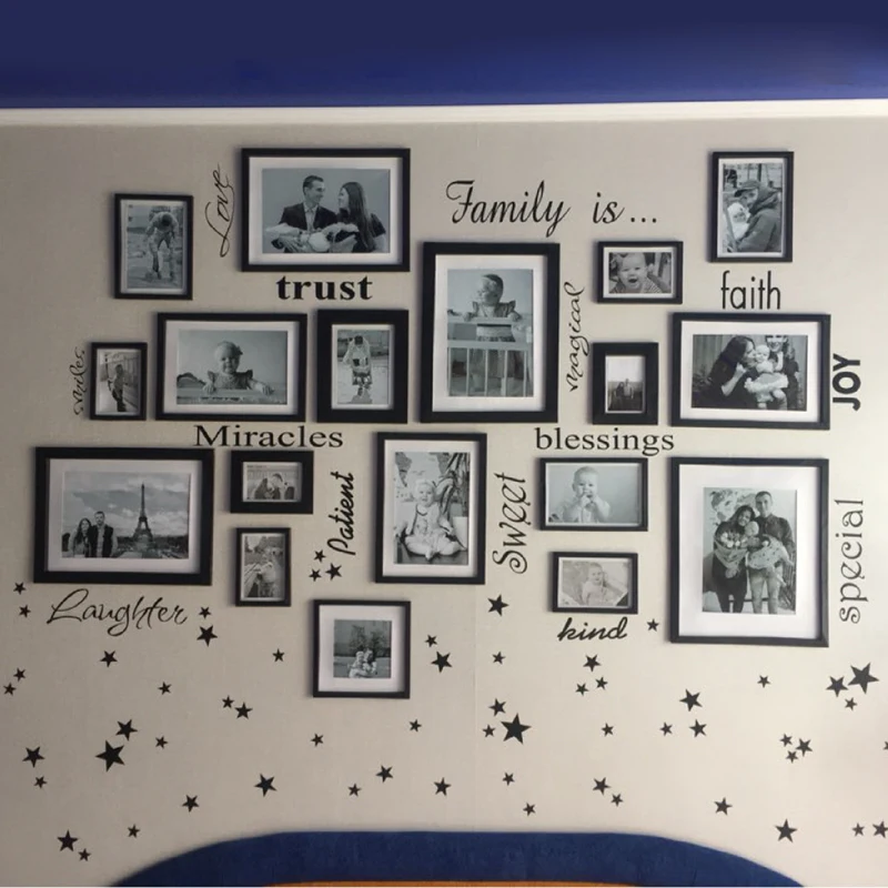 FAMILY IS vinyl wall lettering quote wall art / decor / family room / sticker,Frames NOT included ,f1001b