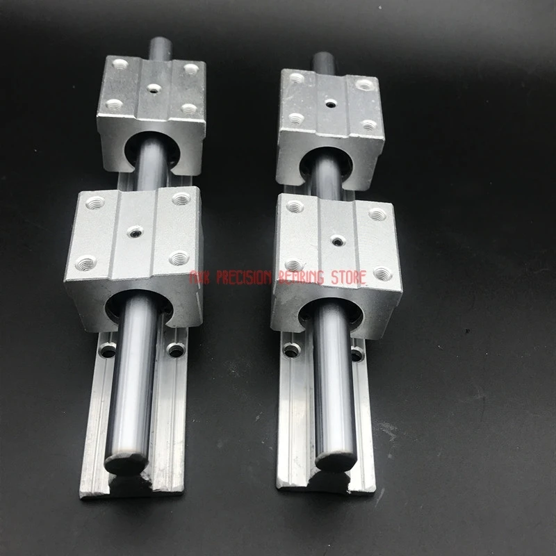 2023 Top Fashion Rushed AXK 12mm Linear Rail Sbr12 L 250mm Support Rails 2 Pcs + 4 Sbr12uu Blocks For Cnc For Shaft