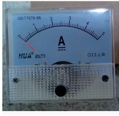 

Free shipping 85C1 series 0-5A DC Ammeter ampere meter generator voltmeter 64x56mm suit for all the generator