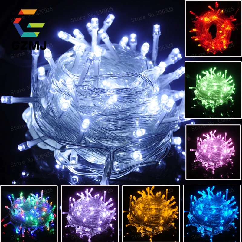 9Colors Waterproof LED String Lights Outdoor 10M 220V 110V Christmas/Wedding/Party/Home Decorations Holiday LED Lighting Fixture