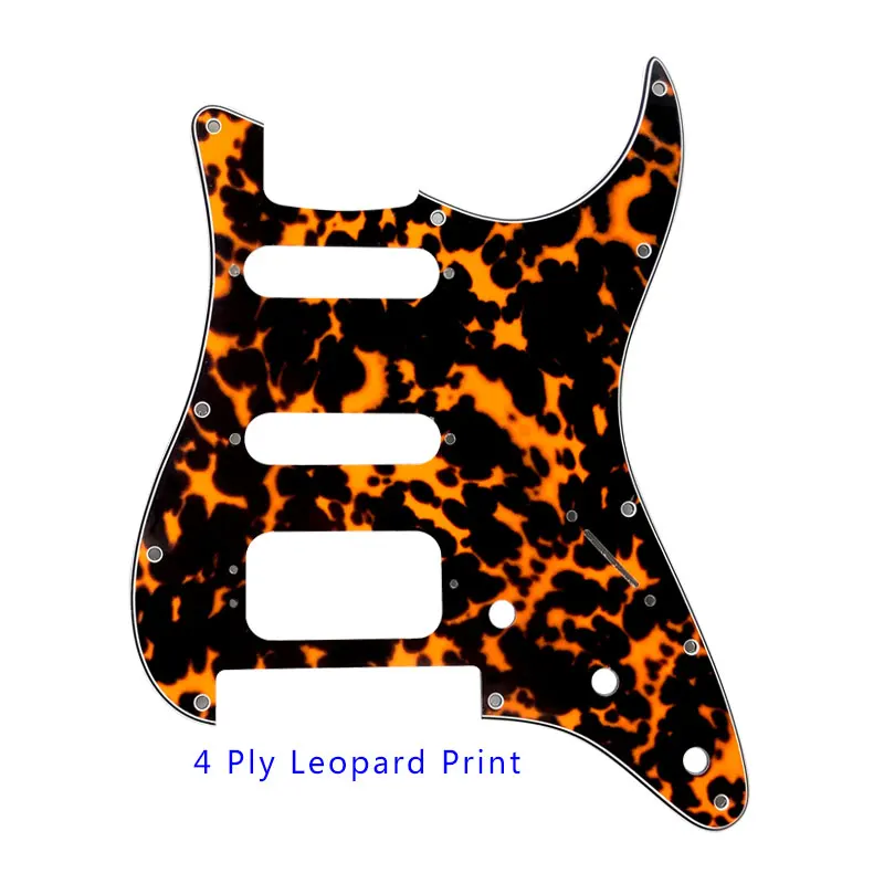 Pleroo Quality Guitar Pickguard - For US 11 Screw Holes Strat With Floyd Rose Tremolo Bridge Humbucker Single HSS Scratch Plate