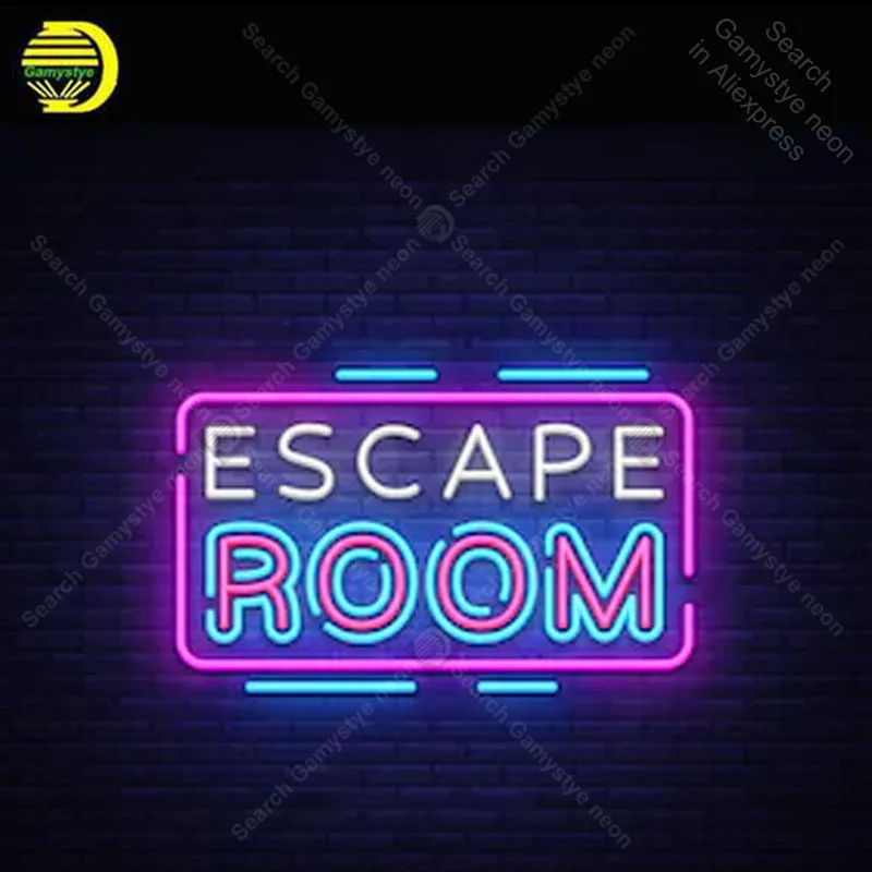 

Neon Sign for Escape Room Neon Bulb sign handcraft Recreation HOME BEDROOM Neon light bulb sign Custom Bar room Accesaries Lamp