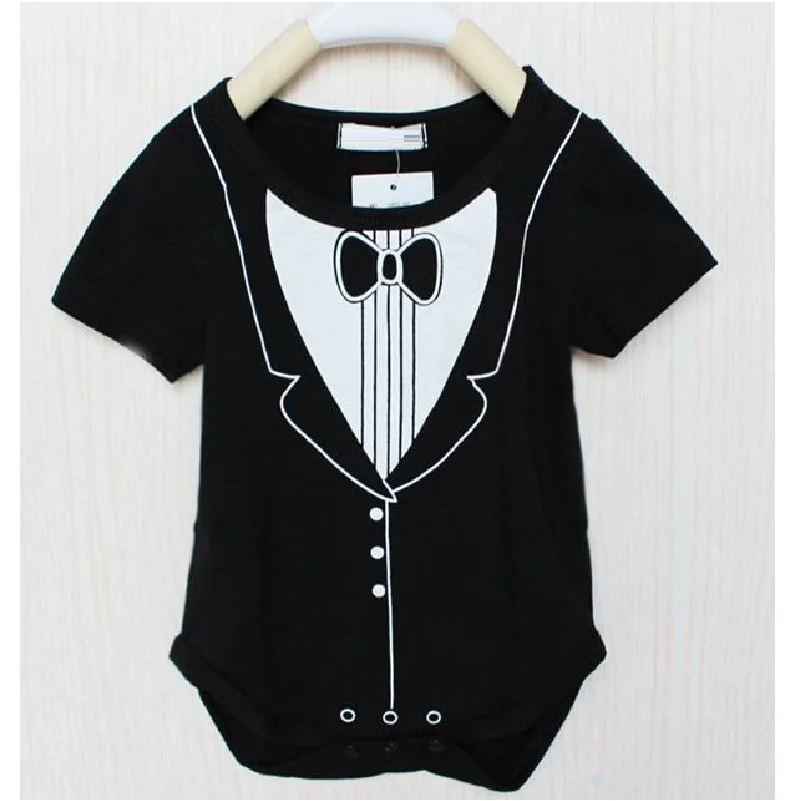 ملابس سهرة سوداء للأطفال بأكمام قصيرة تناسب الجسم ملابس الأطفال حديثي الولادة 100% قطن