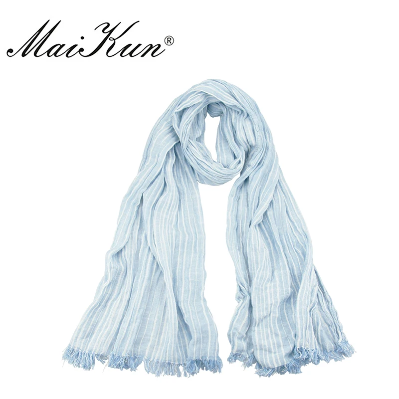 

Maikun Scarf for Unisex Fashion High Quality Warm Stripe Stole Shawl Bufandas Scarf for Men Women