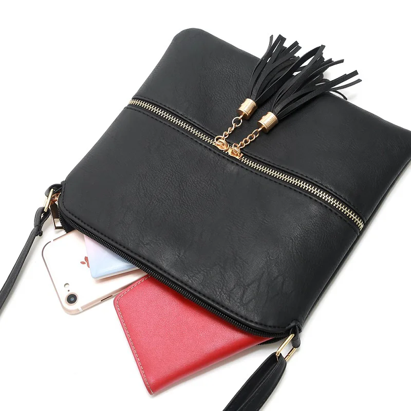 REPRCLA moda Tassel torba kobieca PU skórzana klapka torba na ramię luksusowa torebka projektant Crossbody torby dla kobiet bolsa — zdjęcie 6