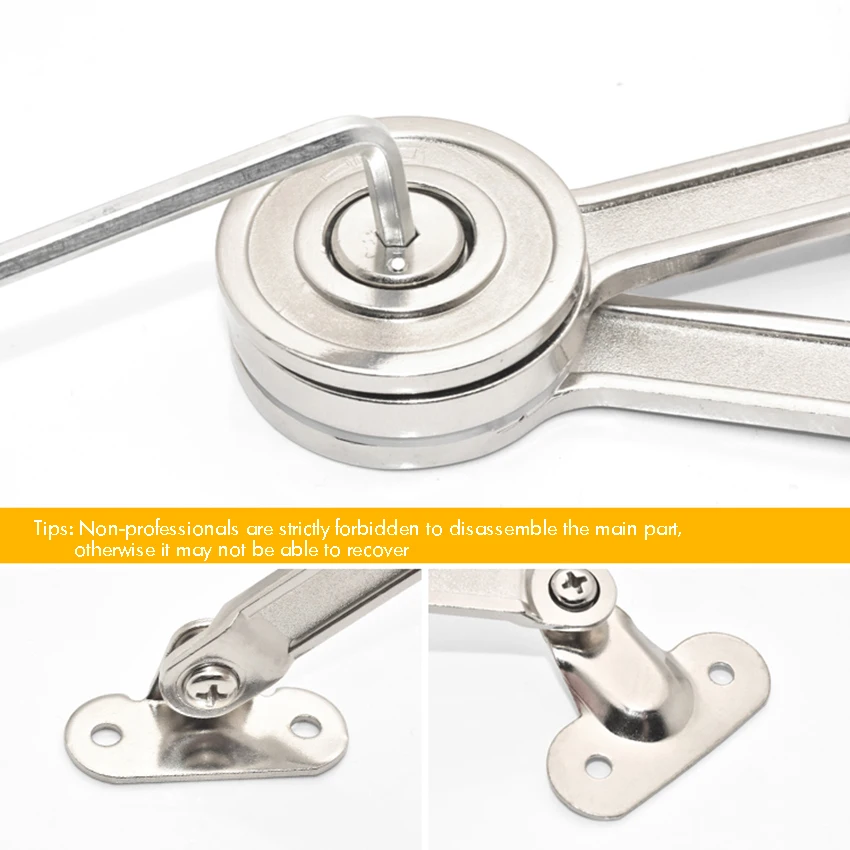 Folding Lid Support Hinge Soft Close &Open Gas Spring Lid Lift Up Stay Buffer Damper for Kitchen Cabinet Door Cupboard Toy Box
