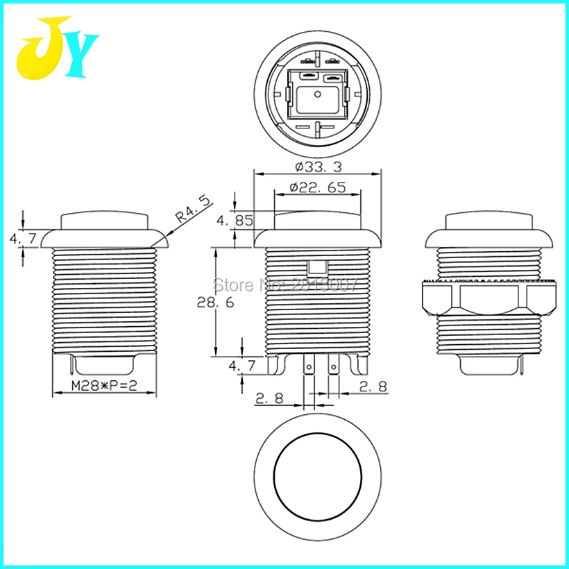 Botões de luz led 10 tamanhos e 5v, botões de fliperama de 28mm com microinterruptor embutido para raspberry pi 1 retroie group & jamma diy