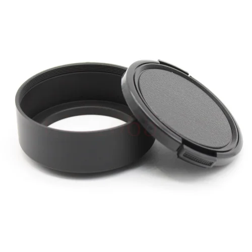 10set Camera standard Metal Lens Hood for 49 52 55 58 62 67 72 77 82mm lens filter + lens cap With Tracking number