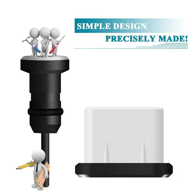 Usb C Aluminum Dust Plug Set Type-C Charging Port 3.5Mm Headphone Jack Cell Phone Accessories For Huawei Mate 20