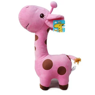 

Stuffed animal plush 42cm cute pink giraffe toy doll throw pillow birthday gift w1047