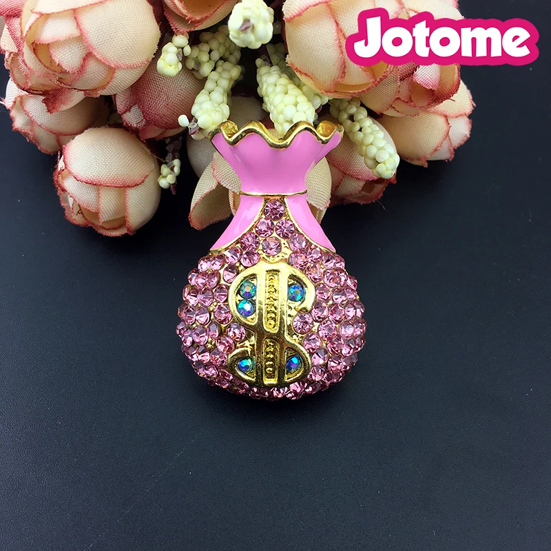 

50pcs/lot Free shipping new design Crystal Rhinestone Money Purse Pendant
