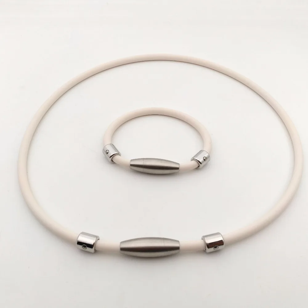 Pure germanium health suit anion silicone necklace bracelet suit