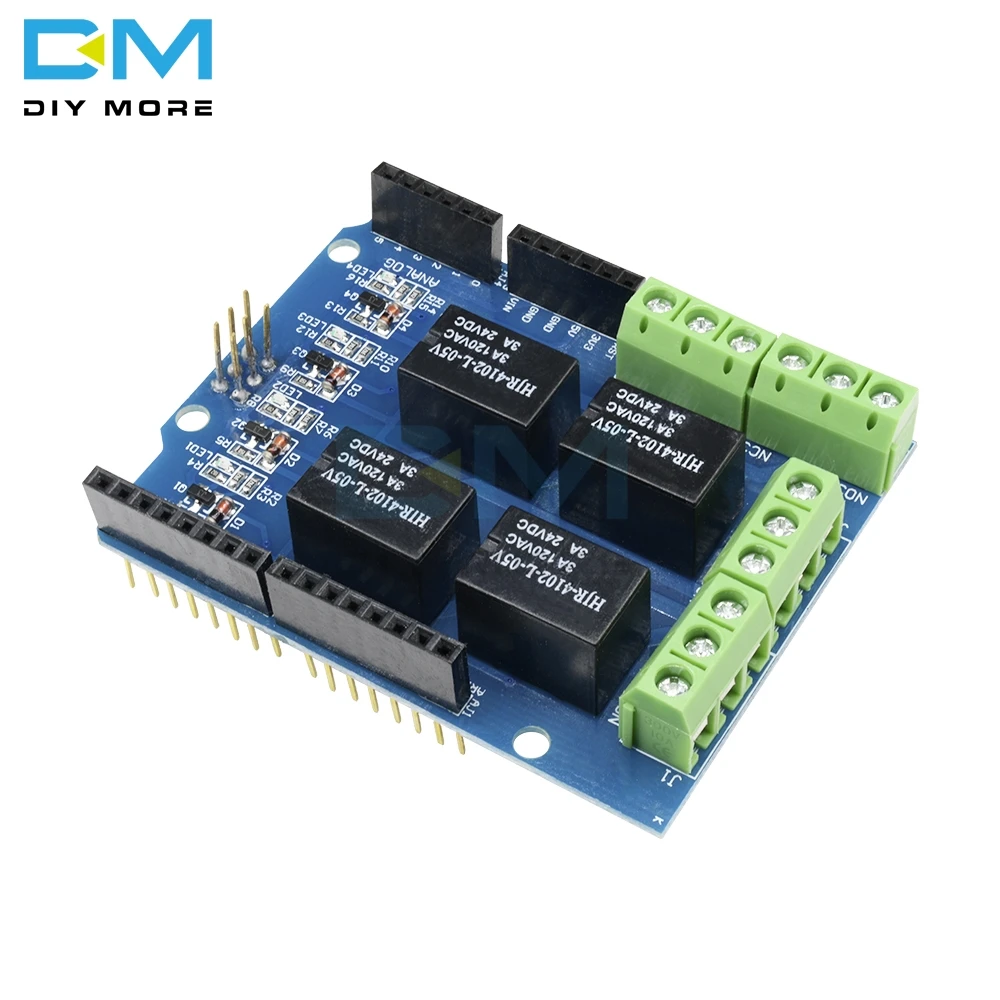 5V 4 Four Channel Module Relay Shield Interface For Arduino Signal Control Power Expansion Drive Board DC 3.3v 5v Red  Indicator