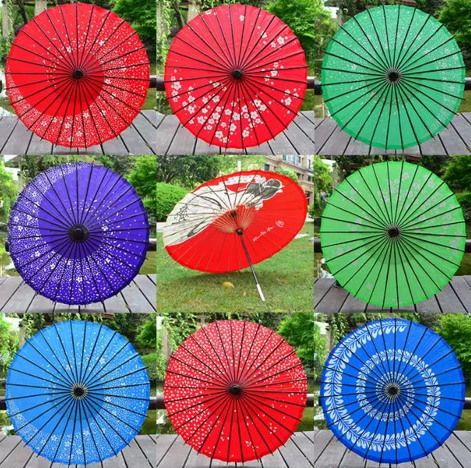 Poetic Exst New long-straight traditional Japanese vintage craft umbrellas Wedding decoration paper parasols lin2948