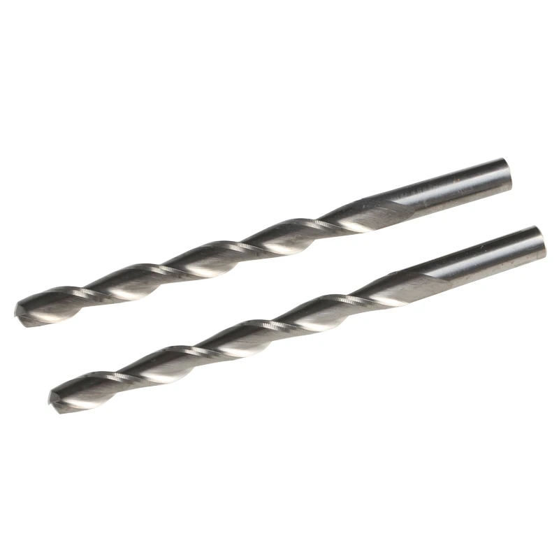 2pcs Shank 6mm x62mm 2 Flutes CNC Router Carbide Endmills, Double Flute Spiral CNC Router Bits