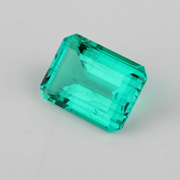 Wholesale Loose Stone Hydrothermal Octagon Emerald Cut Synthetic Colombia Emerald