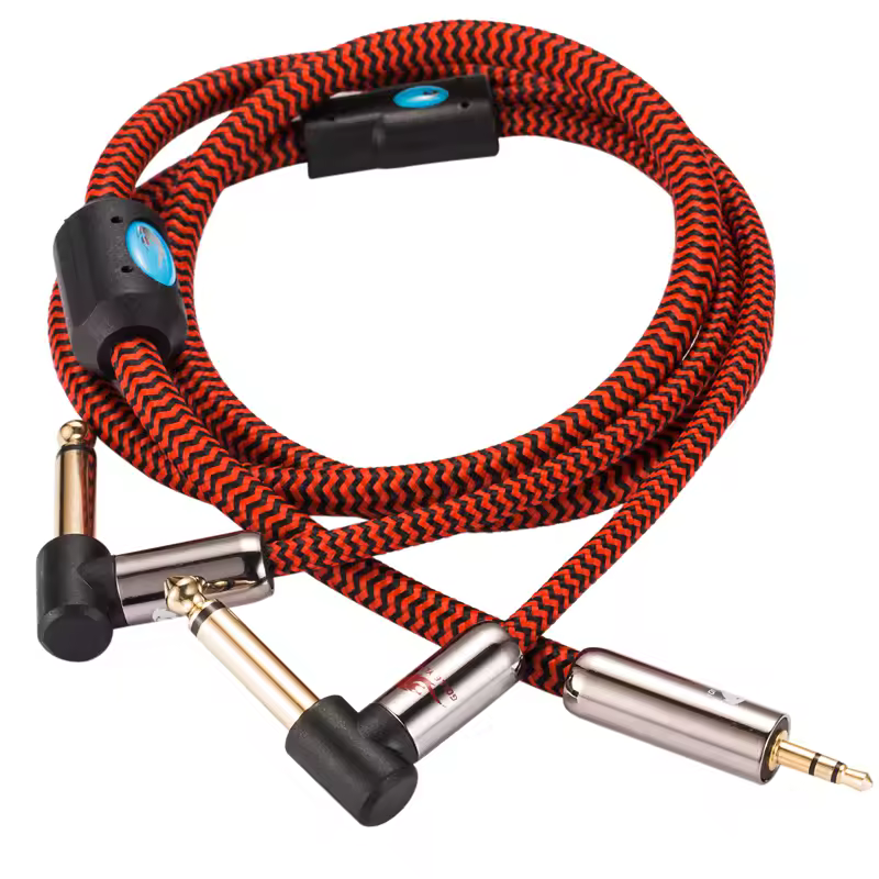 Audiophile Audio Cable 3.5mm Plug to Dual 1/4 Inch TS Plug for Headphone Soundbox Audio Amplifier Mixer Cable 1M 2M 3M 5M 8M