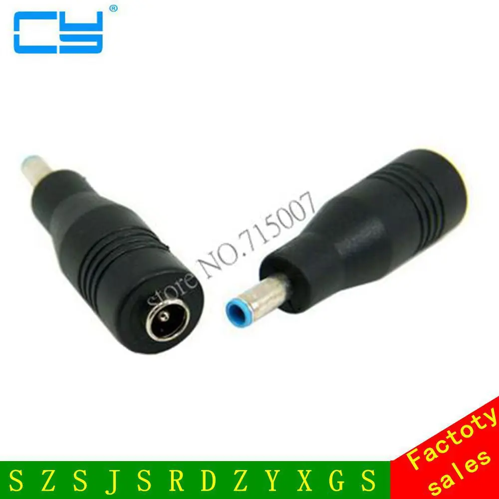 DC 전원 어댑터 커넥터 플러그, DC 변환 헤드 잭, 암컷 5.5x2.1mm 플러그, 수컷 4.5x3.0, HP Envy Ultrabook용 핀 포함, 5 개