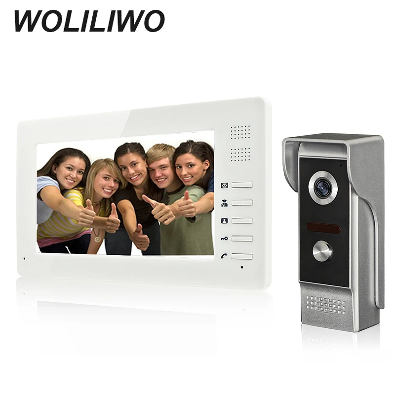 

Wired Video Intercom Video Doorbell With 7 Inch Indoor Unit And 700TVL Outdoor IR Camera Visual Intercom Doorbell For Home