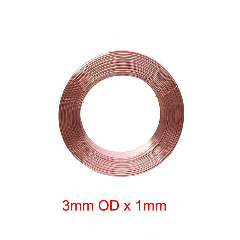 3mm Outer Diameter  x 1mm Thickness Soft copper tube metal hose air conditioner pipe