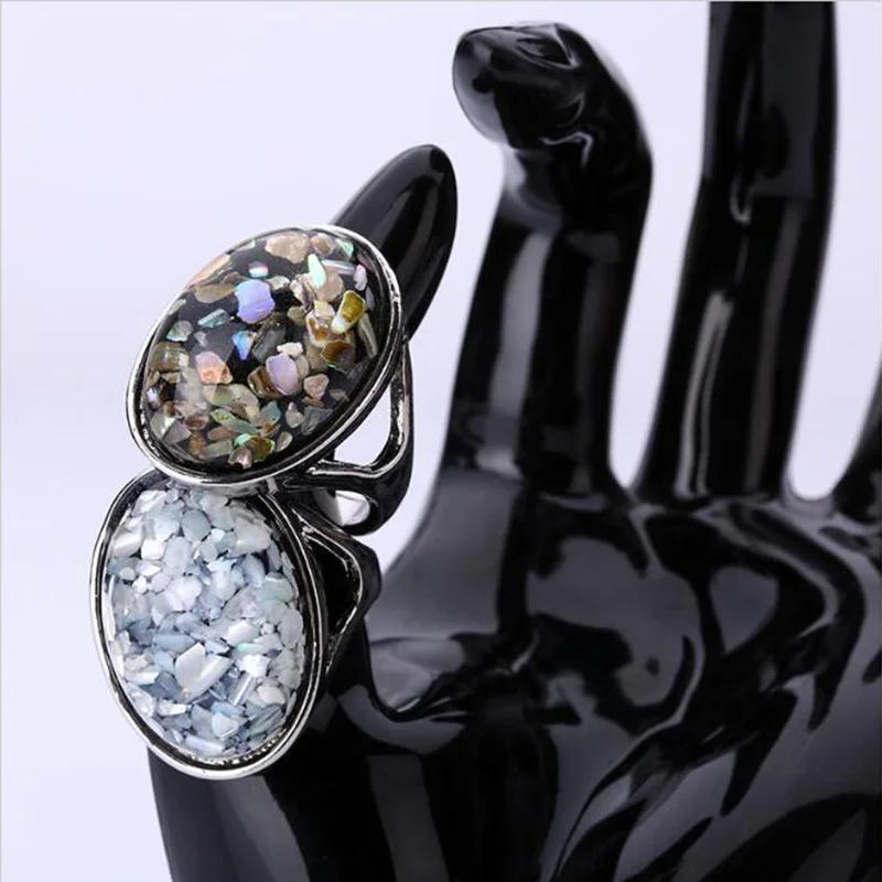 12 Pieces/lot Wholesale Antique Silver Plated Trendy Vintage Oval Artificia Quartz Stone Ring Men Wedding Jewelry