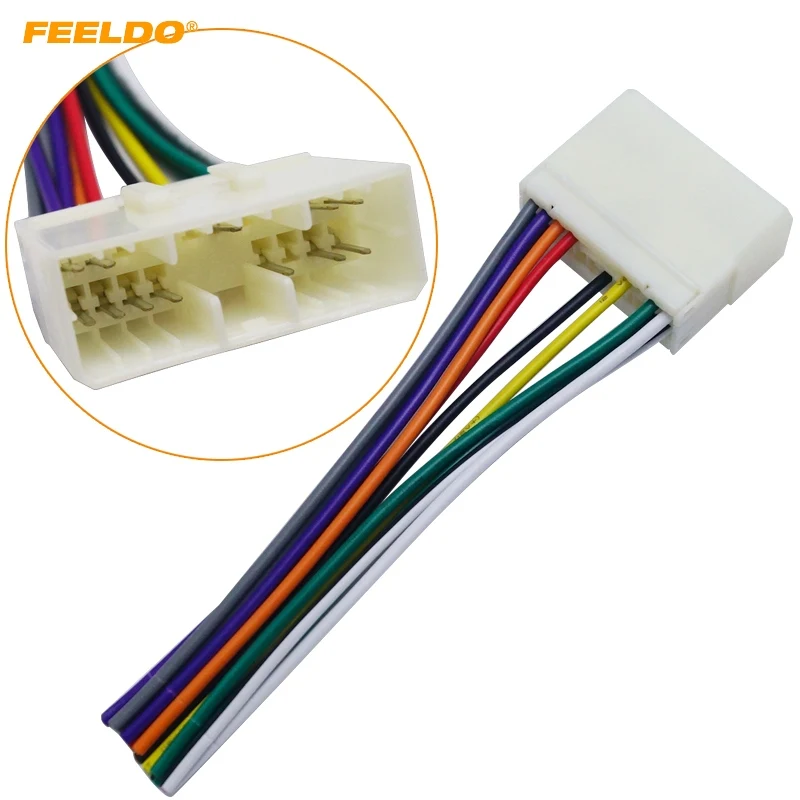 

FEELDO Car Audio Radio Stereo Wiring Harness Adapter For Daewoo/Actyon/Korando/Chevrolet Spark Install Aftermarket CD/DVD Stereo