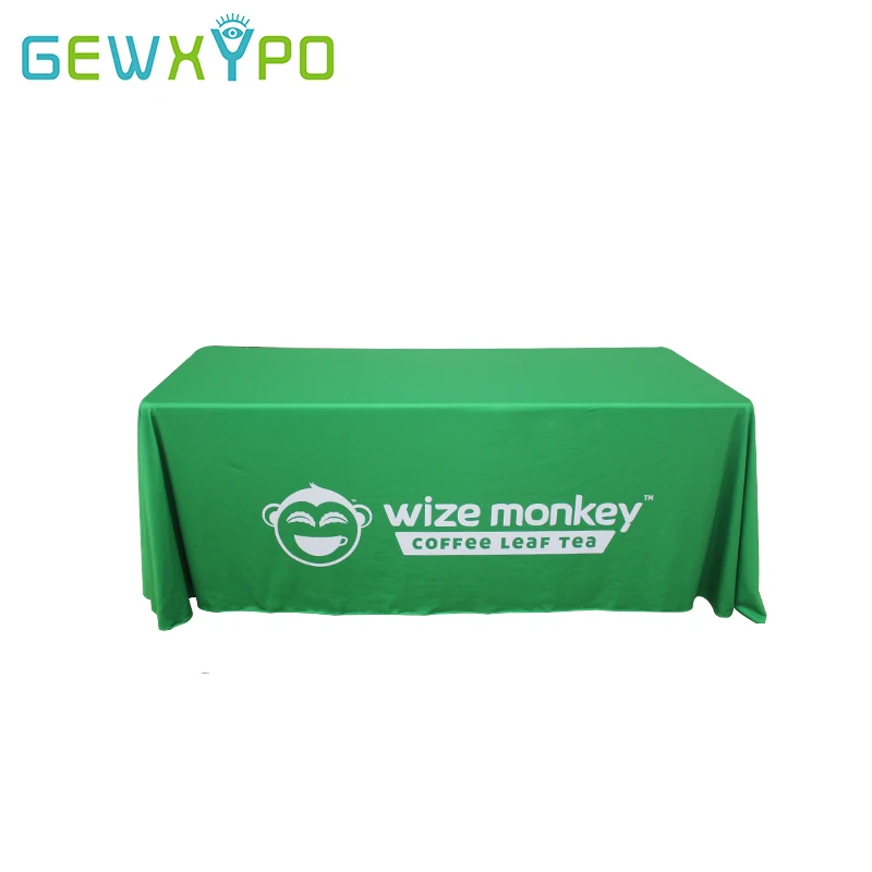 High Quality 10PCS 6ft Standard  Loose Fit Advertising Table Cloth/Table Cover/Table Throw Four Side Full Color Custom Printing