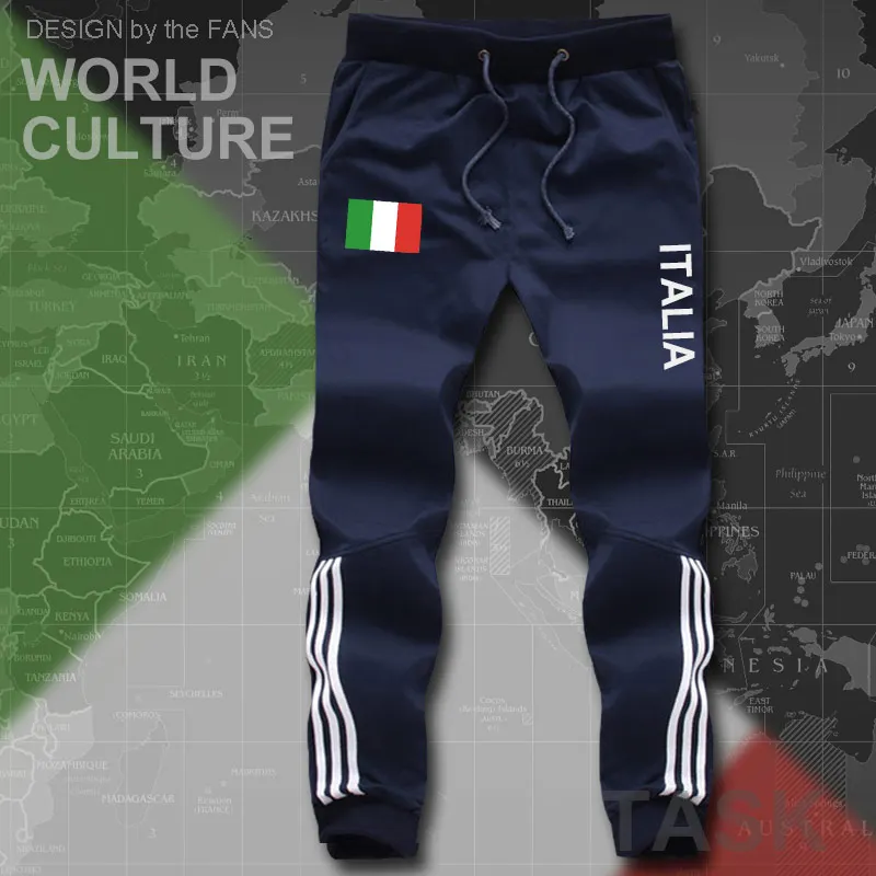 Pantalones cortos italianos para hombre, shorts de playa con bandera, entrenamiento, bolsillo con cremallera, sudor, culturismo, tops de campo ITA,