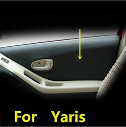 4PCS Microfiber Front / Rear Door Panel Leather Cover Protective Trim For Toyota Yaris with Mount Fittings Car interior