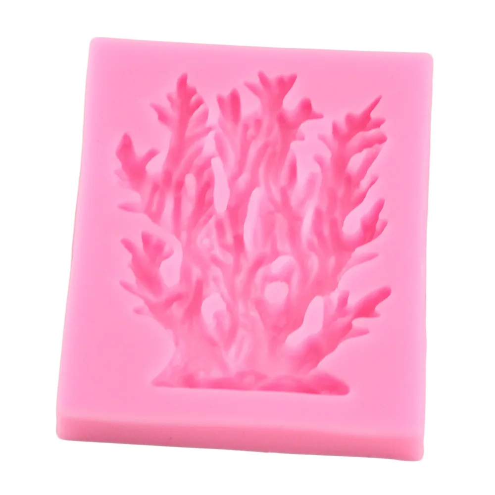 DIY Sugar Craft Seaweed Silicone Mold Sea Coral Cake Border Fondant Cake Decorating Tools Cupcake Candy Chocolate Gumpaste Molds