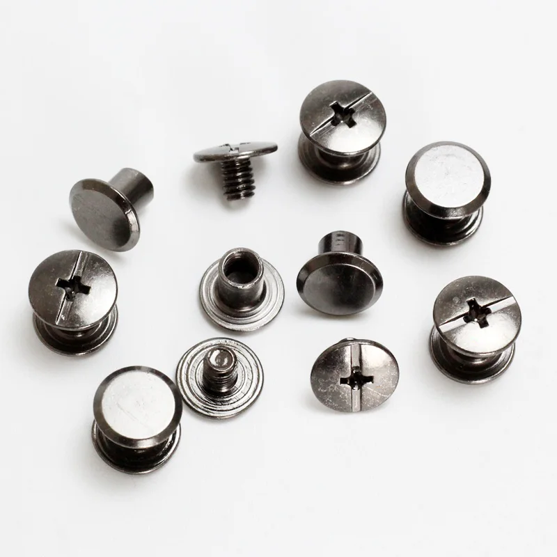Juego de tornillos Chicago para cinturón, Clips de sujeción para cinturón, trabillas de cinturón, juego de tornillos para funda Kydex DIY, piezas de herramientas de mano, 100 piezas