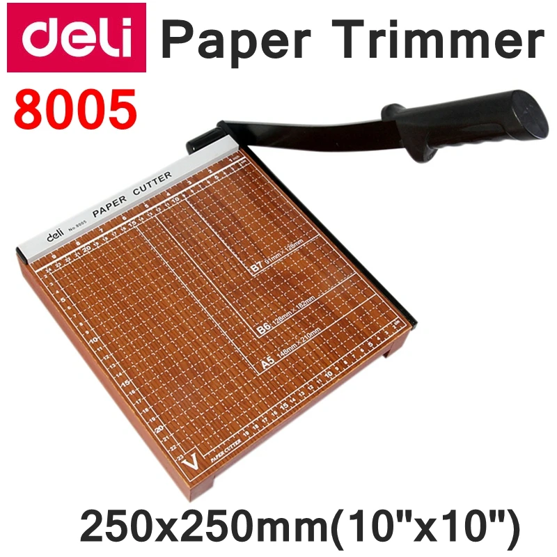 

[ReadStar]Deli 8005 Manual paper trimmer size 250x250mm(10"x10") large paper trimmer with scaler Paper cutter