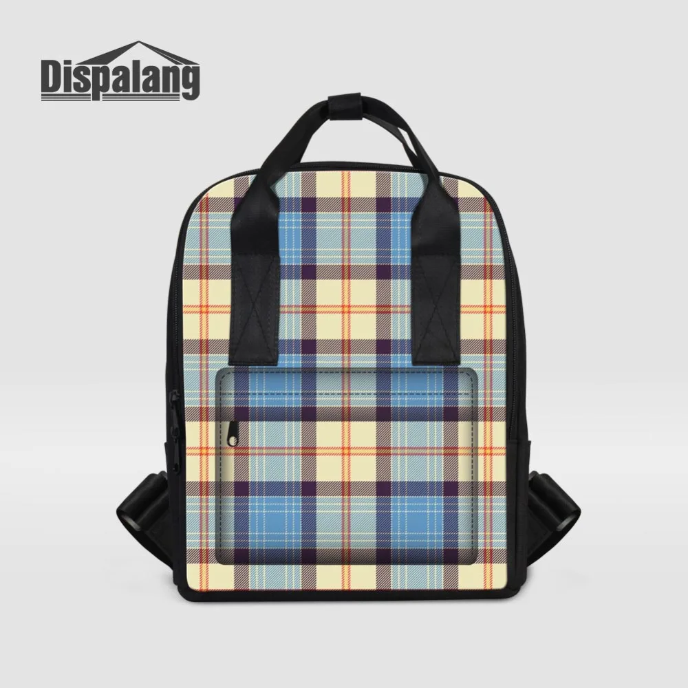 

Dispalang Brand Plaid Printing Backpacks For Women Fashion Laptop Backpack Girls School Bags Lady Shoulder Bag Mochila Feminina