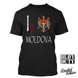 2019 Hot Sale 100% Cotton MOLDOVA I Love Culture Flag T SHIRT TEES Tee Shirt