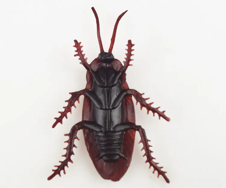 10pcs New scary toy Prank Funny Joke Toys Lifelike Model Simulation Fake Rubber Cockroach Cock Roach Bug Roaches Toy