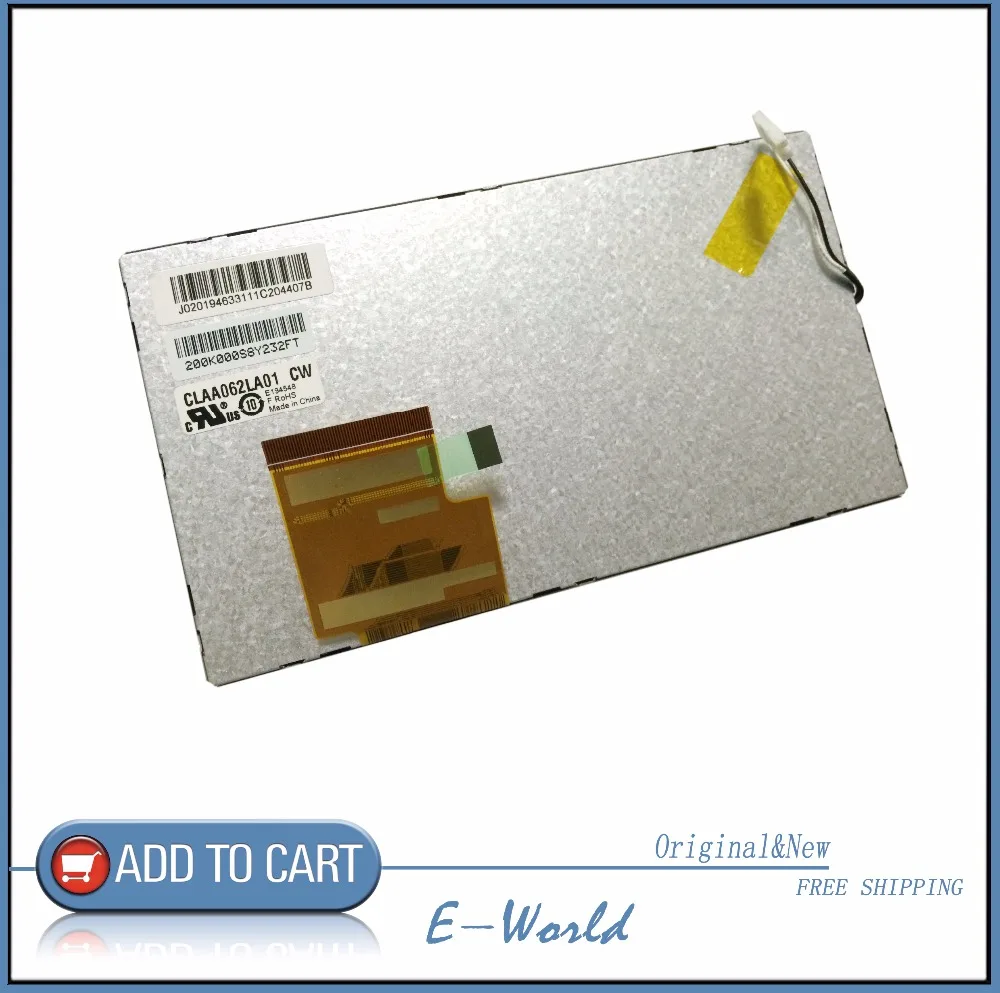 CPT CLAA062LA01CW Original and New 6.2inch LCD screen CLAA062LA01 CW for Car DVD LCD screen free shipping