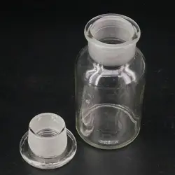 125ml Clear Glass Jar Wide Mouthed Reagent Bottle Chemical Experiment Ware