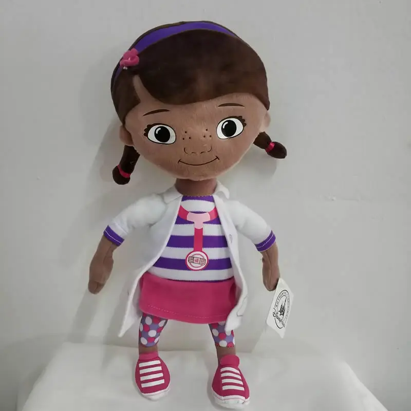 Frete grátis original doc mcstuffins brinquedos de pelúcia 32cm dottie menina e 27cm lambie ovelha macio boneca do bebê para crianças presente