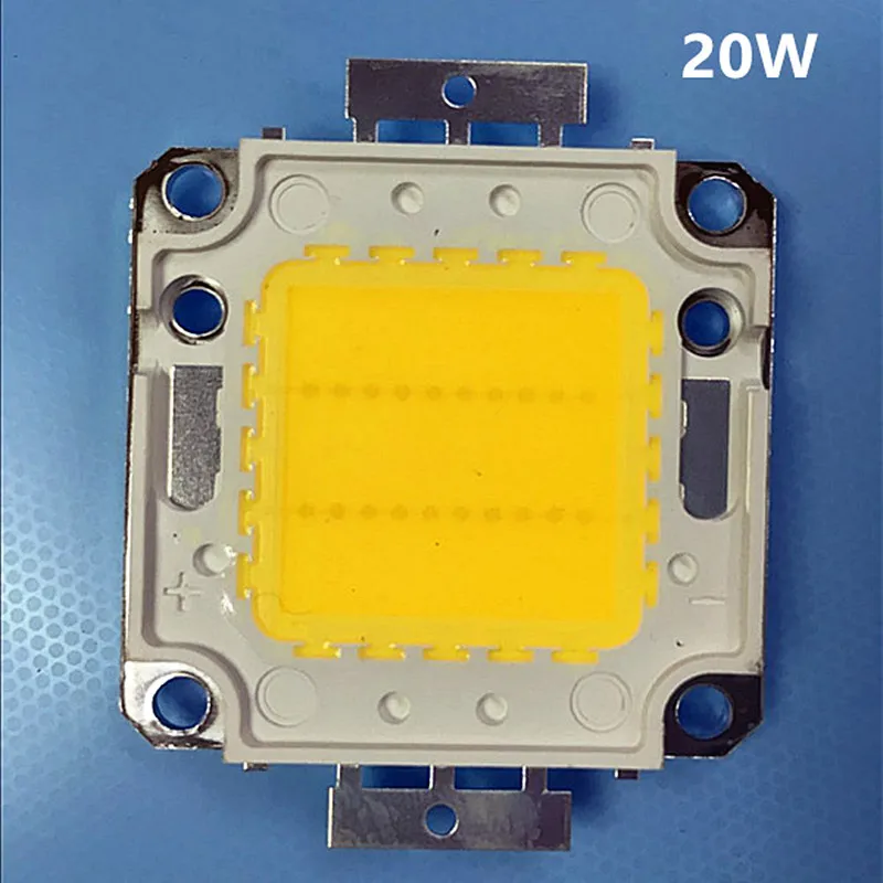 10pcs/lot  20W Warm White3000k/3500k(cold white6000k/6500k) 40mm High Power LED Flood light Lamp Bead SMD Chip 30V-34V 600mA