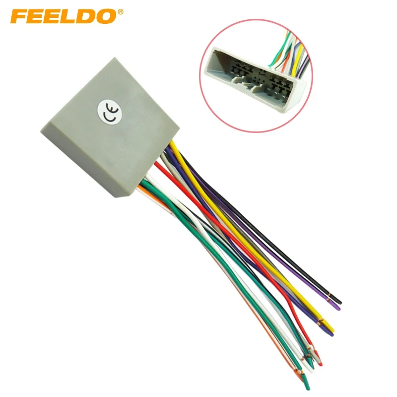 

FEELDO 1PC Car Radio Audio Stereo Wire Harness Adapter for Honda 06-08/Civic/Fit/CRV/ACURA #CT2956