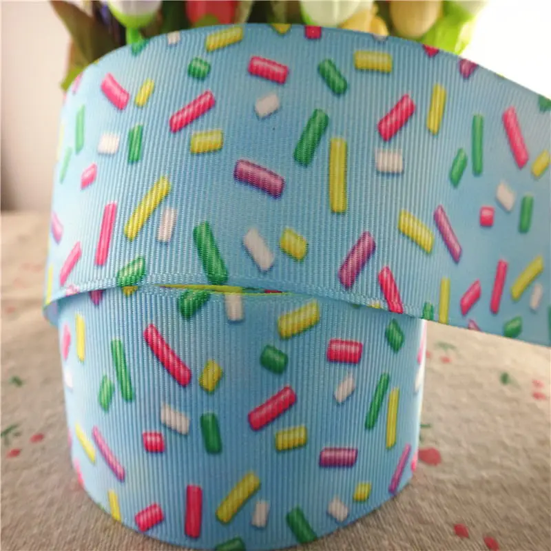 18081808, 1-1/2" 38mm 10 Yards bedruckte Ripsbandbänder mit Süßigkeiten- und Kuchenmotiven, DIY-Haarschleifen, handgefertigte Materialien – Detail 3