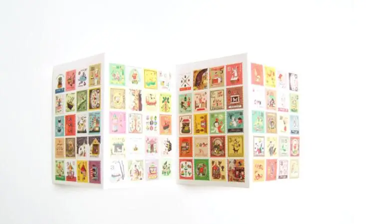 1 Set 80Pcs DIY Hand Painted Hand Drawing Francoise Stamp Theme Sticker Diary Decal Decor