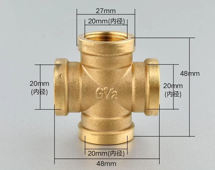 Cross Angle 45 degrees of  copper BSP 1/2